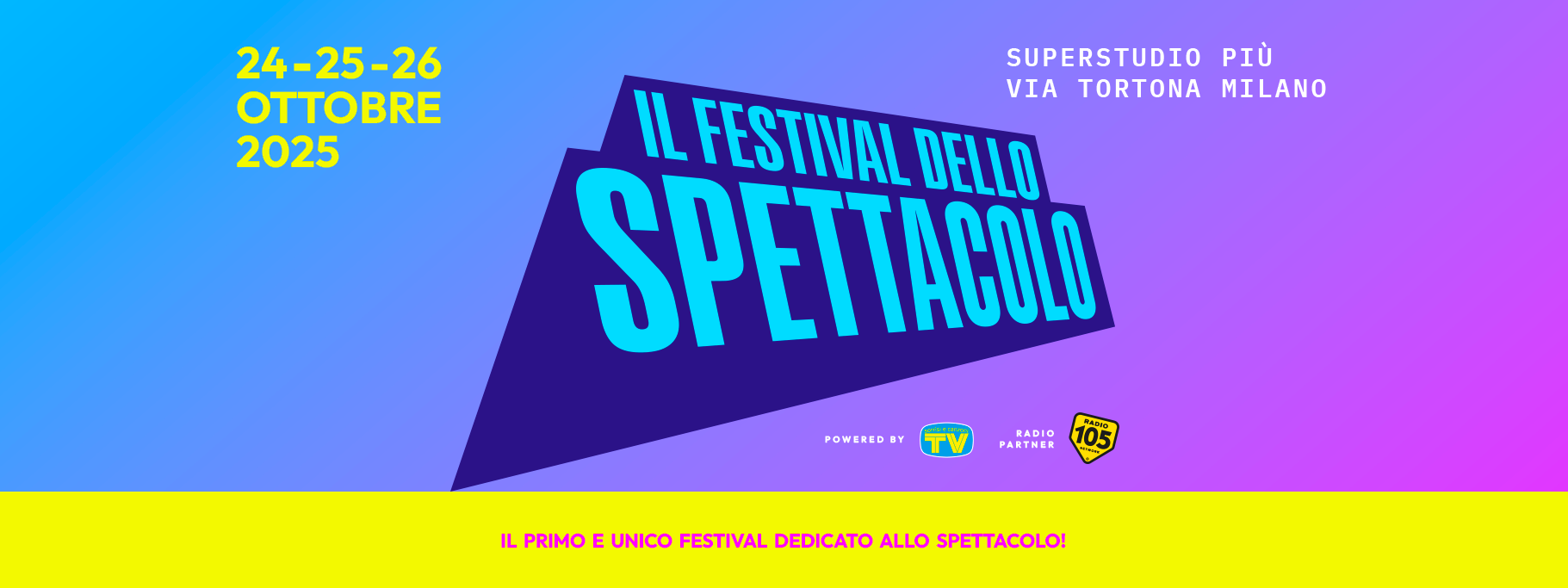 Il Festival dello Spettacolo debutta il 24 ottobre