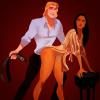  Pocahontas e John Smith, (Pocahontas, 1995), versione: cinghiate e sottomissione.