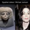 Una statua egizia e Michael Jackson
