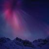 Aurora fra le montagne