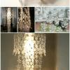 Lampadario con le bottiglie di plastica