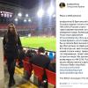 Poco prima di una partita importante, stavolta in veste di spettatrice