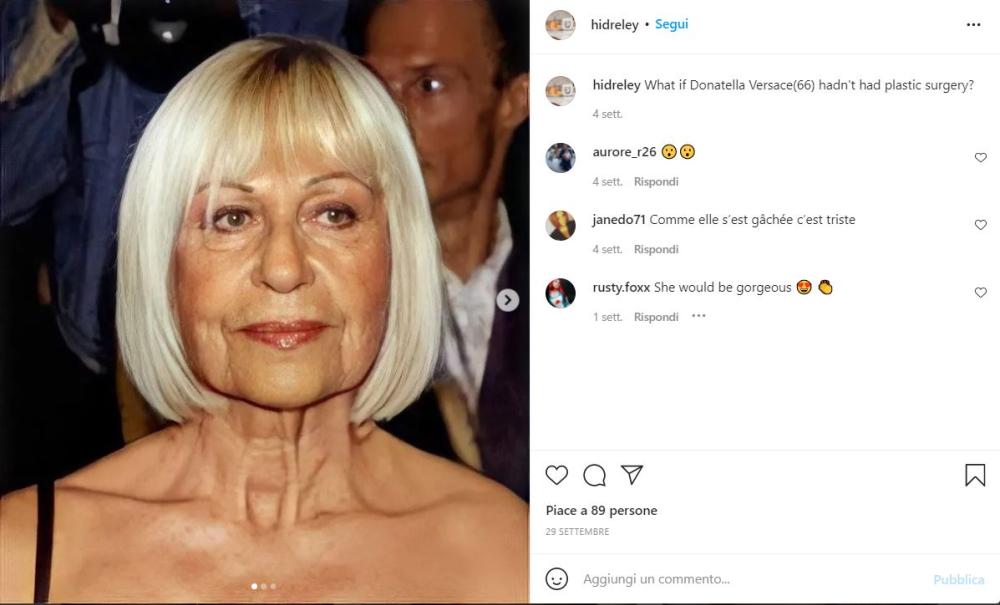 Come sarebbe oggi Donatella Versace 
