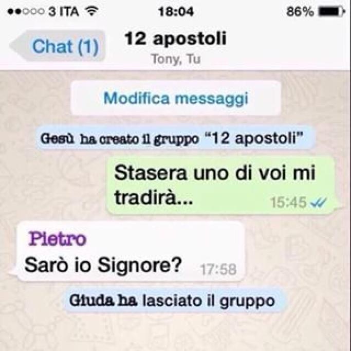 Giuda ai tempi di whatsapp
