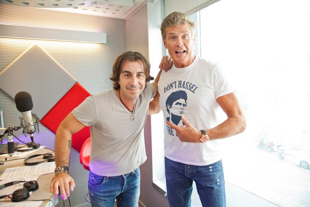 David Hasselhoff negli studi di Radio 105 ospiti de Lo Zoo  (2014)