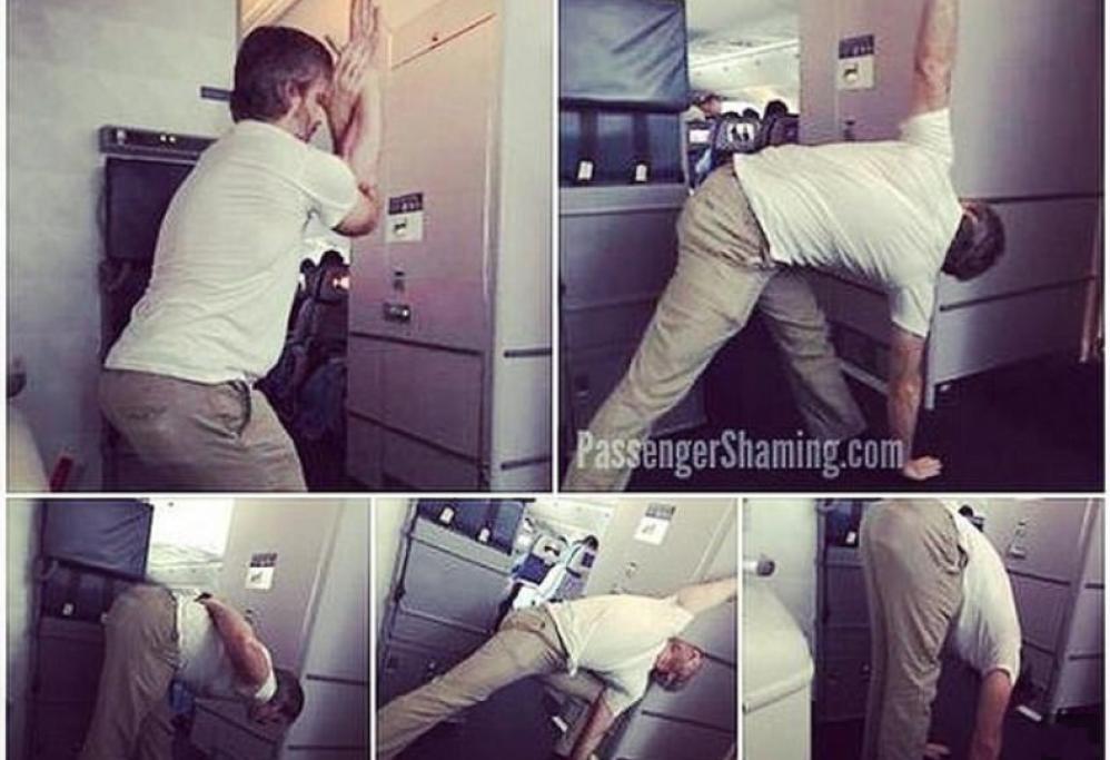 Un pò di yoga in volo non fa mai male!
