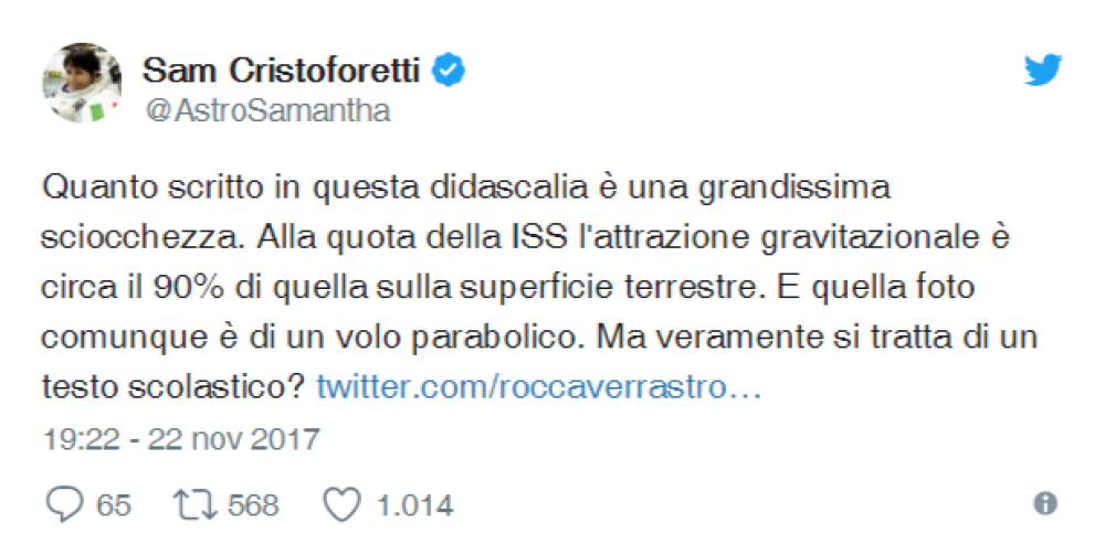 Riduzione della gravità? Grave errore
