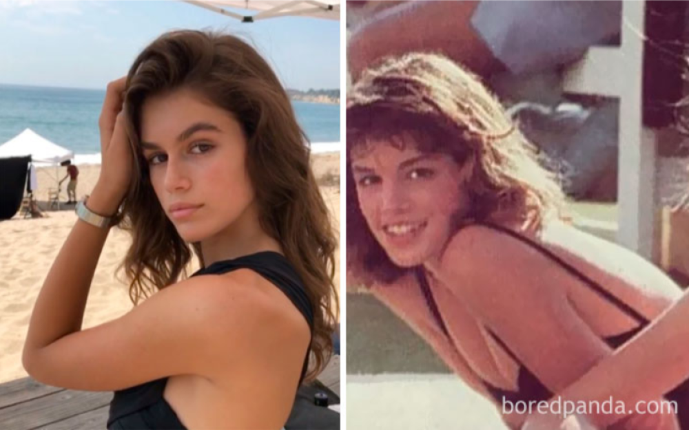 8. Kaia Gerber e Cindy Crawford all'età di 16 anni
