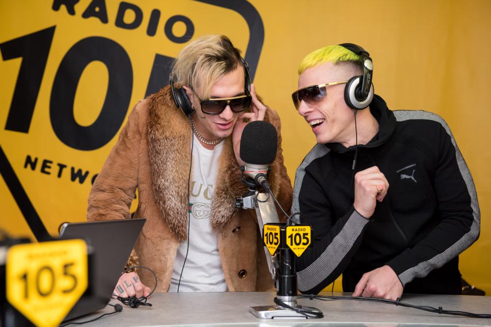 Achille Lauro e Boss Doms a 105 Mi Casa, le foto Foto 1 di 13 Radio 105