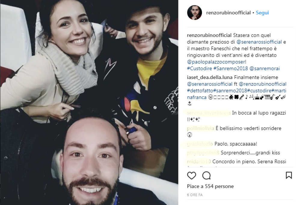 Renzo Rubino e Serena Rossi