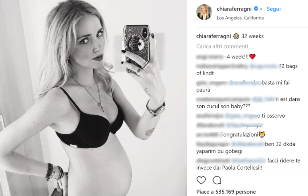 Chiara Ferragni aspetta il suo primo figlio, Leone, dal rapper Fedez