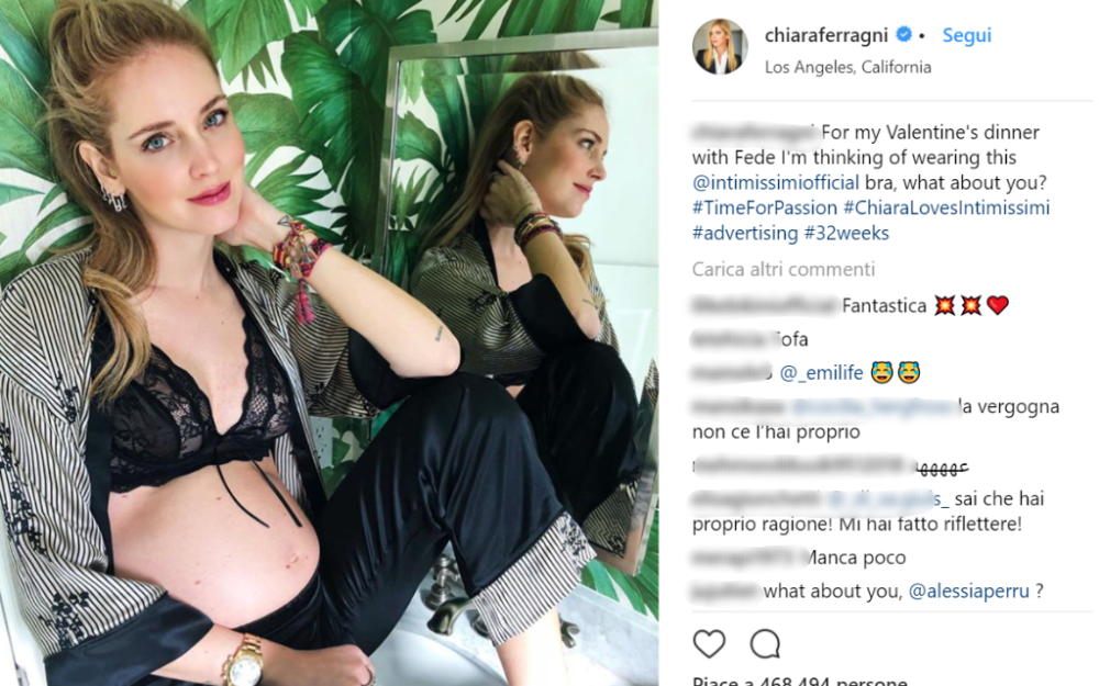 All'inizio della sua gravidanza Chiara mostrava le foto del suo "pancino"