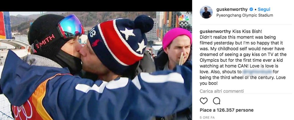 Un bacio gay contro l'omofobia? Succede durante le Olimpiadi Invernali