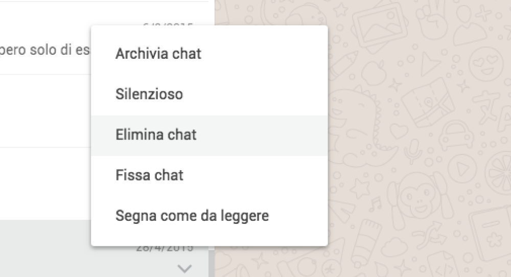 Altra cosa fondamentale: cancellare chat ormai datate