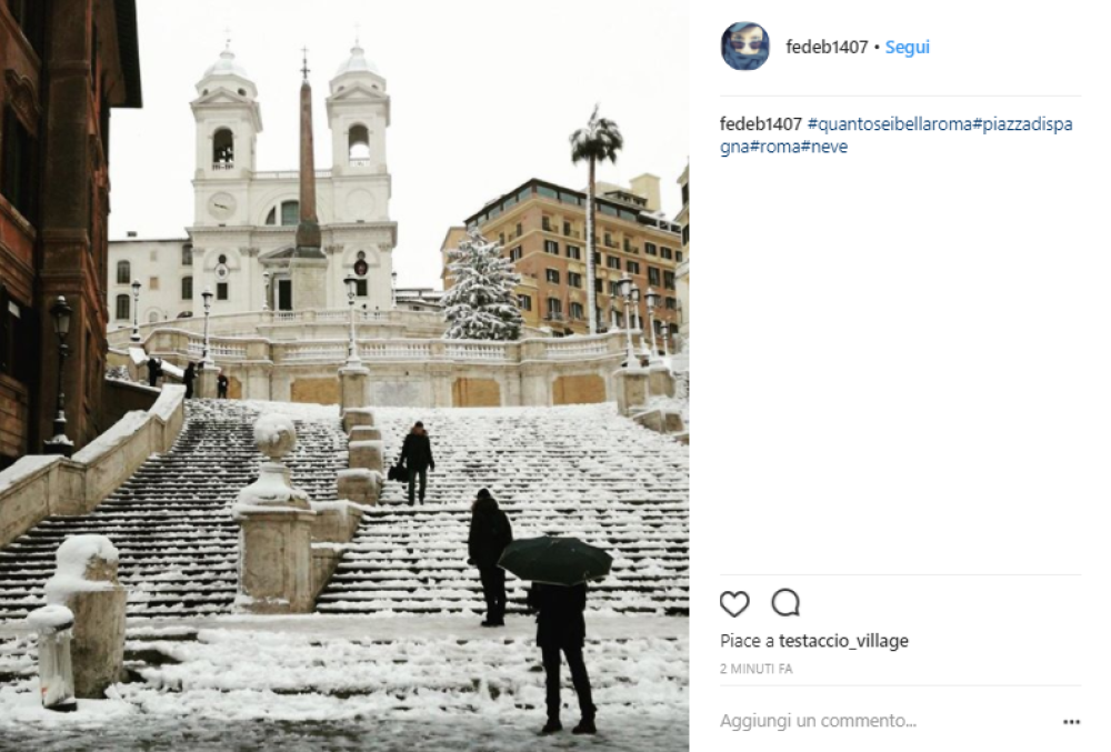 Certo... Piazza di Spagna sotto la neve è molto romantica