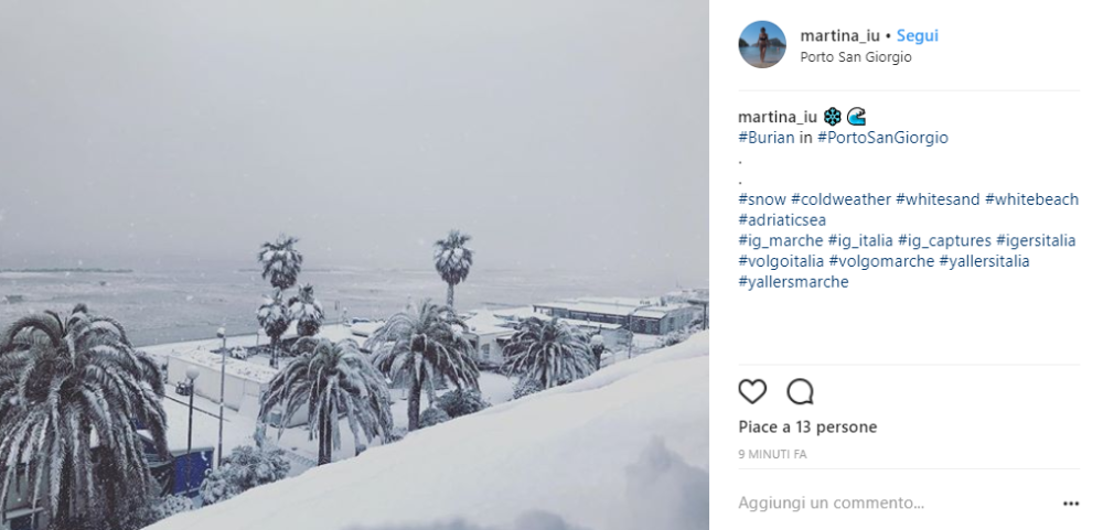 Sono numerose le regioni italiane colpite dal freddo