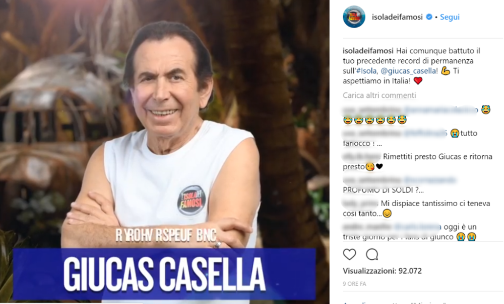 La prima novità è l’abbandono di Giucas Casella