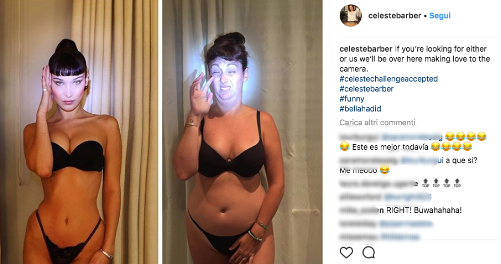 Celeste Barber è una comica australiana diventata celebre per i suoi scatti in cui imita la celebrity