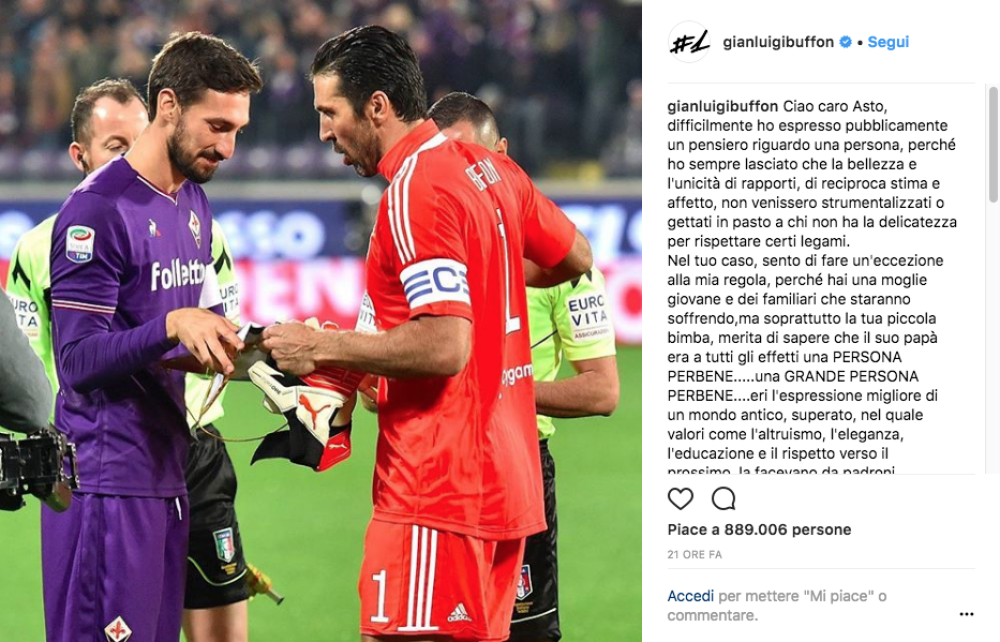 La morte improvvisa di Davide Astori ha lasciato un grande vuoto nel mondo del calcio