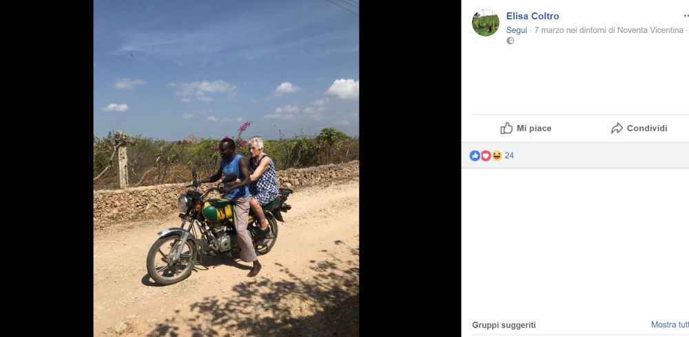 La nipote Elisa continua a documentare l’avventura della nonna su Facebook