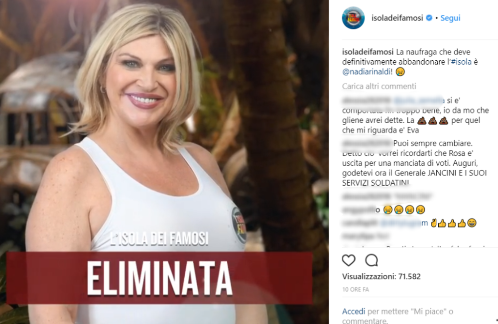 Come in ogni puntata è arrivato anche il momento dell’eliminazione