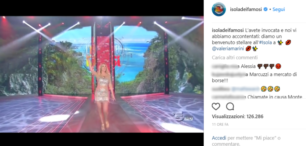 La grande novità della serata è stata Valeria Marini