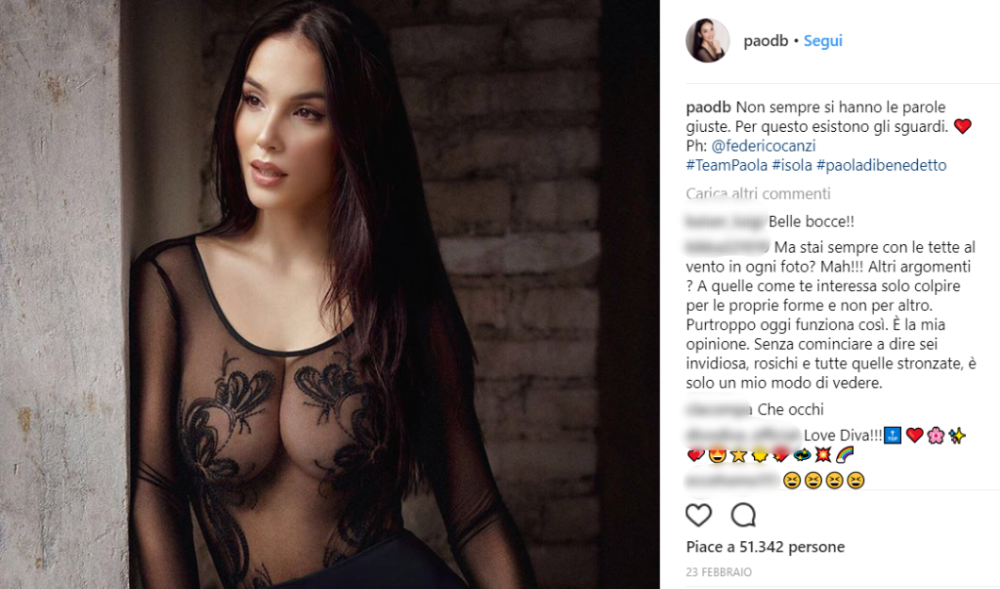 A questa dichiarazione abbastanza esplicita la bella Paola aveva risposto freddamente