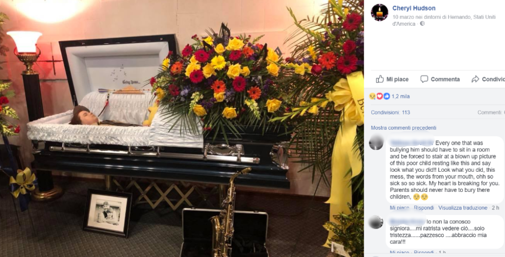 La foto pubblicata da Cheryl Hudson su Facebook è un pugno nello stomaco