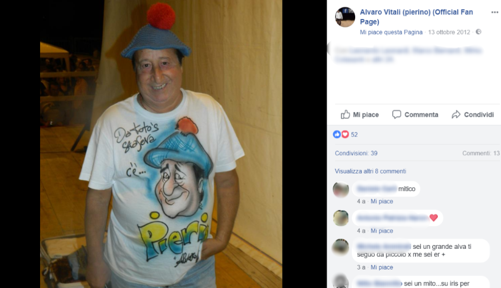 Alvaro Vitali (68) è un grande comico della tradizione cinematografica italiana
