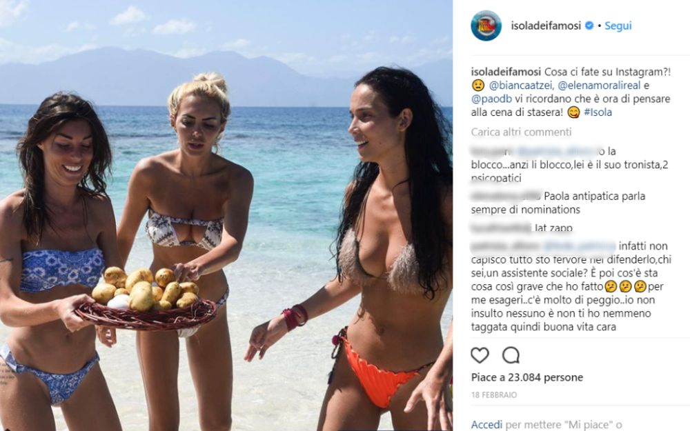 L’Isola dei Famosi oltre ad assicurare la notorietà garantisce un dimagrimento assicurato