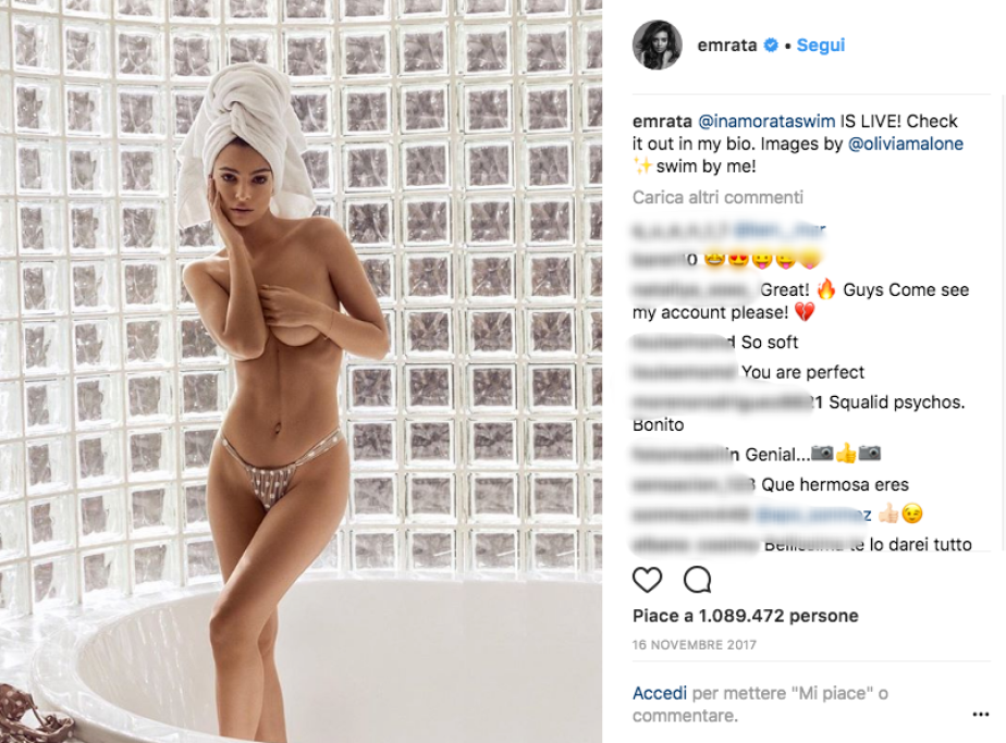 Tutti i suoi scatti hot non possono che far piacere ai fan