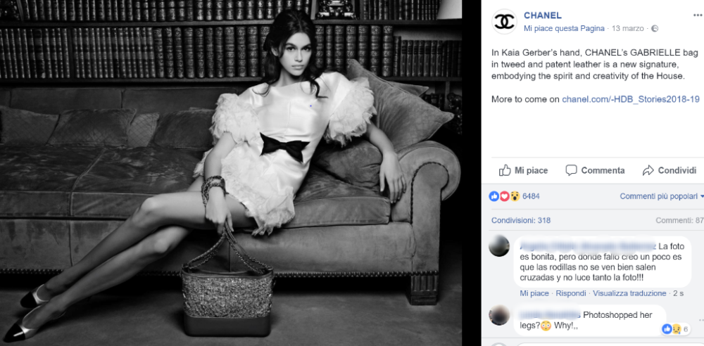 In questo caso però le critiche non sono state rivolte direttamente a Kaia Gerber quanto alla maison di moda, Chanel