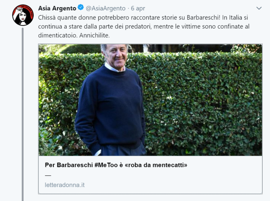 L’attrice ha attaccato duramente Barbareschi