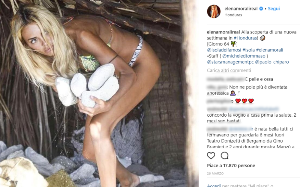 Elena Morali era l’eliminata della scorsa puntata