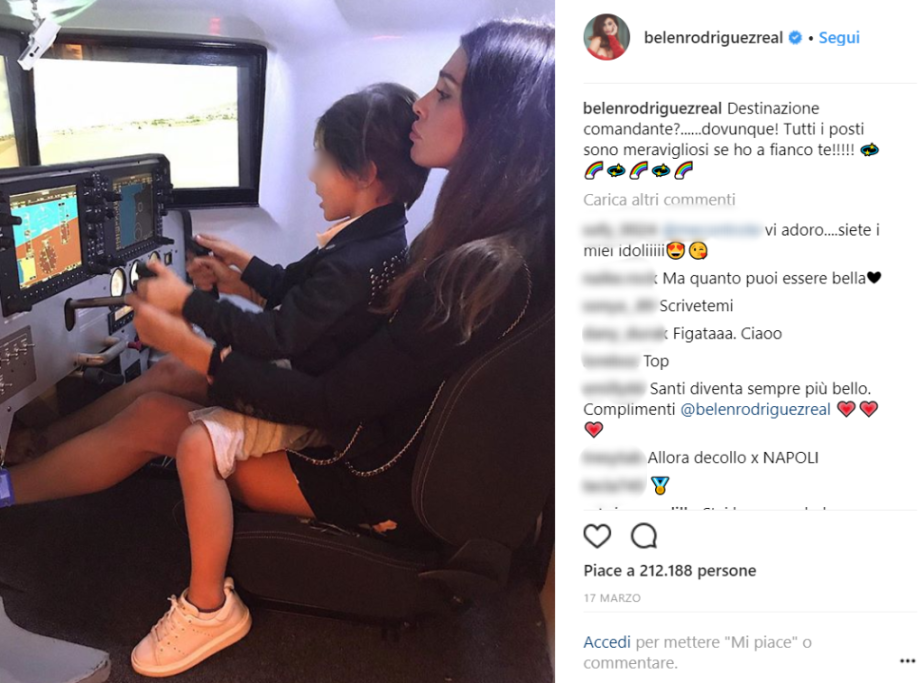 Belen è stata attaccata perché, secondo molti follower, non avrebbe dovuto baciare il figlio in bocca