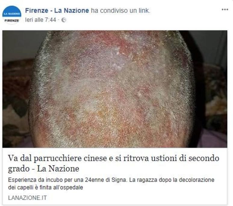 La notizia è apparsa sul quotidiano "La Nazione"