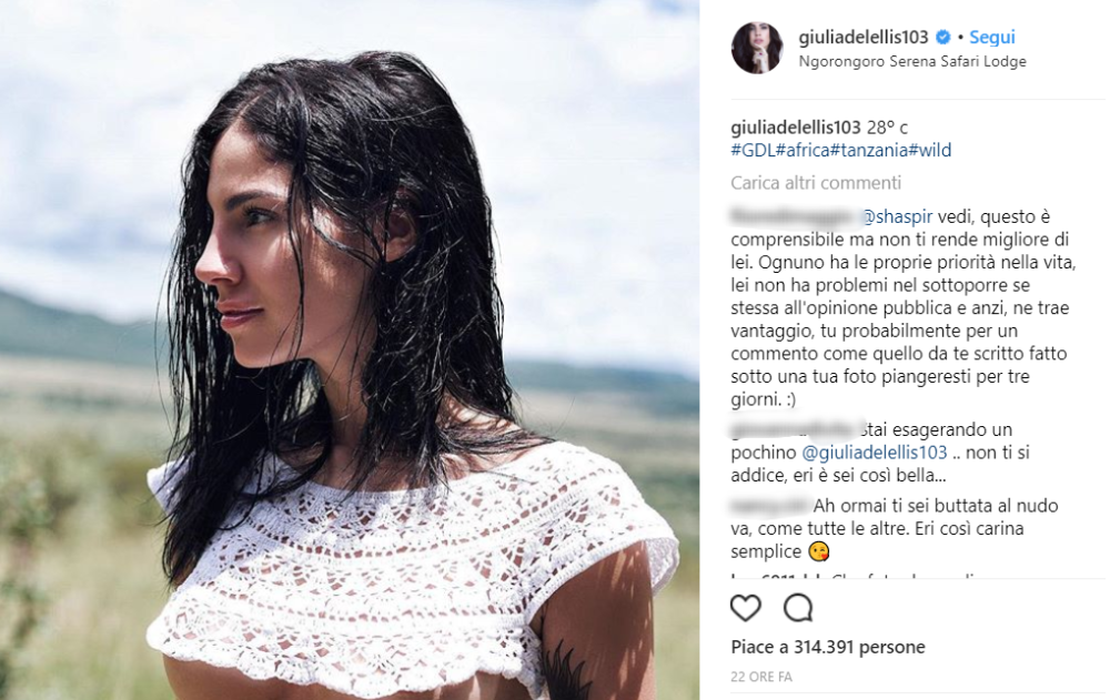 Giulia De Lellis è diventata famosa grazie a “Uomini e Donne”.