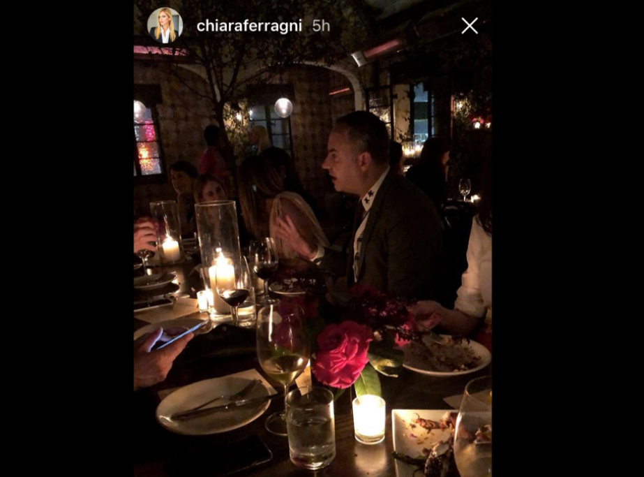 Ieri sera però la Ferragni ha voluto concedersi la sua prima serata mondana dalla nascita di Leone