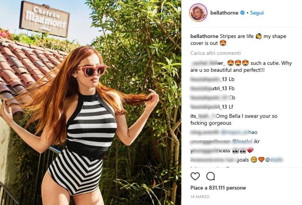 "Instagram è un lavoro al 100% per me" commenta l'attrice