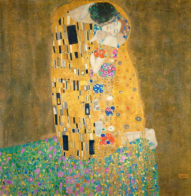 Se parliamo di baci è impossibile non pensare a quest’opera realizzata da Klimt nel primo decennio del 1900