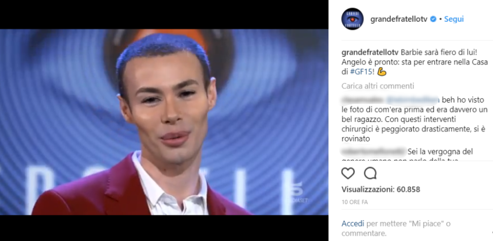 Uno dei concorrenti più attesi è Angelo Sanzio