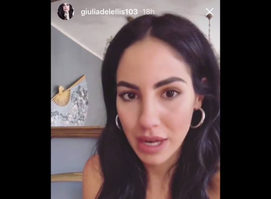 In una delle sue Instagram stories Giulia ha infatti dichiarato: