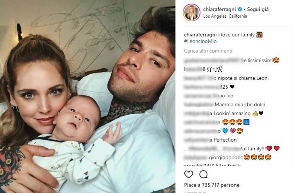 È stata proprio Chiara a scegliere il nome del primogenito di casa