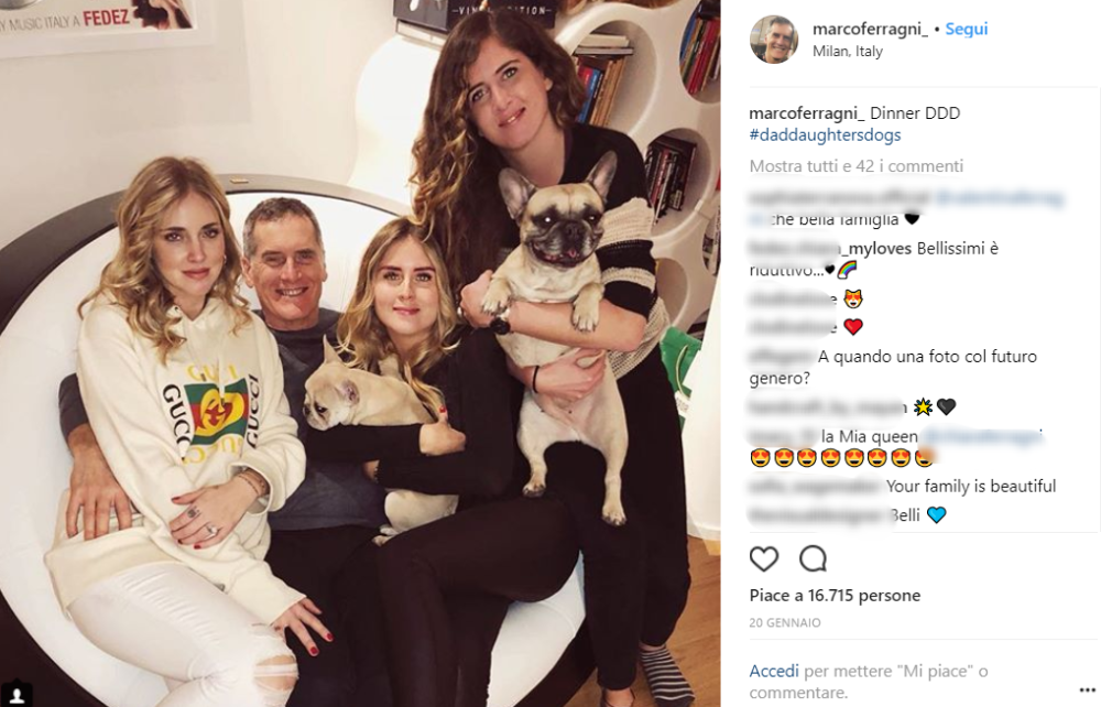 Marco Ferragni si definisce così nel suo profilo Instagram: