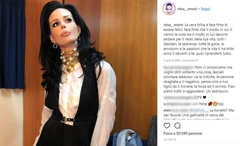 Nina risponde a tono ai commenti negativi