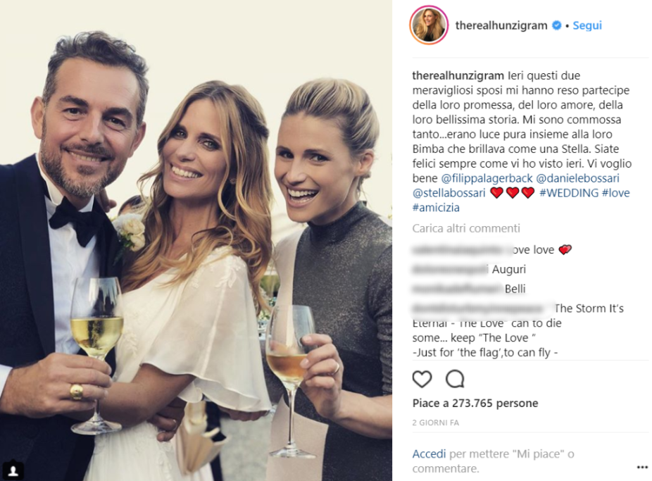Altra bellissima presente al matrimonio era lei
