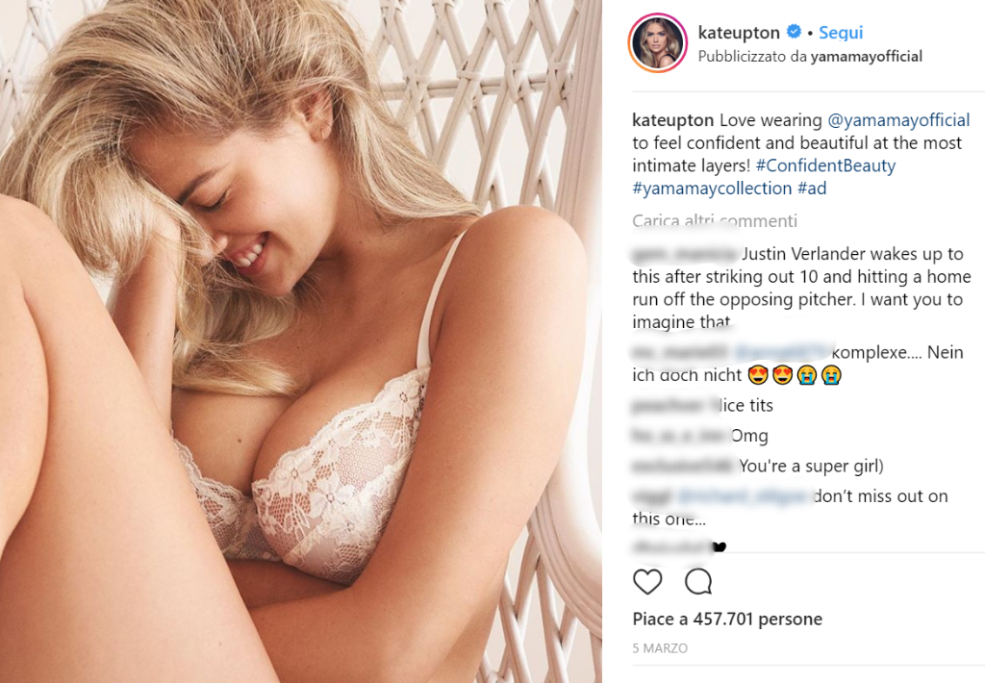 La modella è diventata famosa grazie alle sue curve