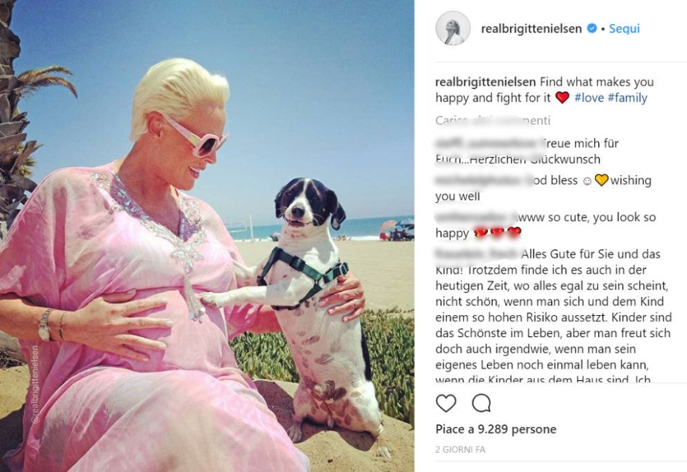 Questa è la quinta gravidanza per la Nielsen