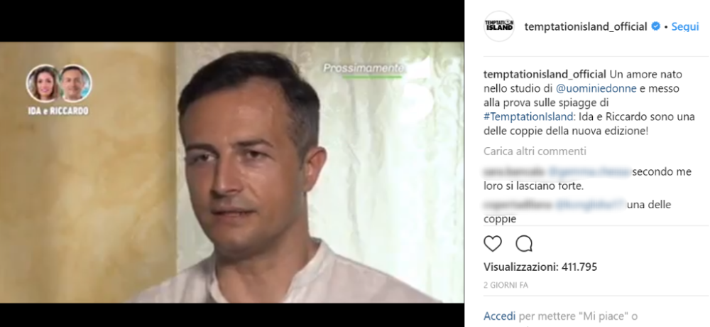 Nel video pubblicato sul profilo Instagram di “Temptation Island” Ida ha fatto una dichiarazione forte