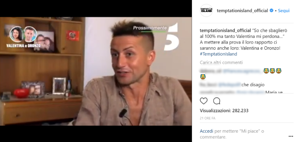 Valentina ha raccontato che Oronzo l’ha tradita più volte